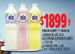 Supermercados Yaguar Ala cremoso lavavaajillas oferta