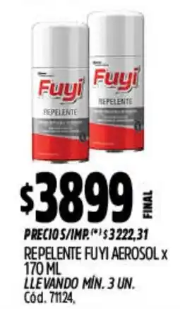 Supermercados Yaguar Fuyi repelente oferta