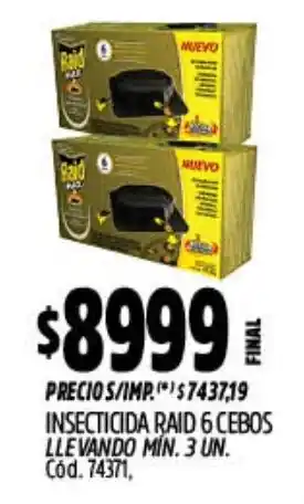 Supermercados Yaguar Raid insecticida 6 cebos oferta