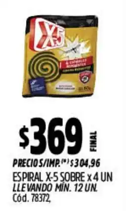 Supermercados Yaguar X-5 espiral oferta