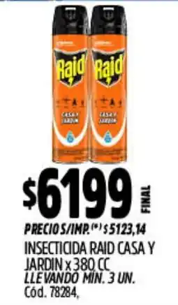 Supermercados Yaguar Raid insecticida casa y jardin oferta