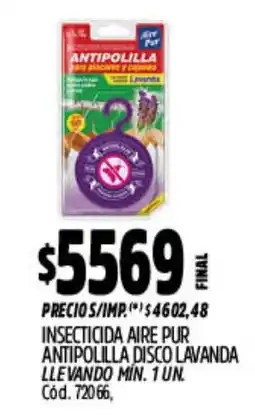 Supermercados Yaguar Air pur insecticida aire pur antipolilla disco lavanda oferta