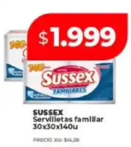 Supermayorista Vital Sussex servilletas familiar oferta
