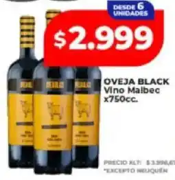Supermayorista Vital Oveja black vino malbec oferta