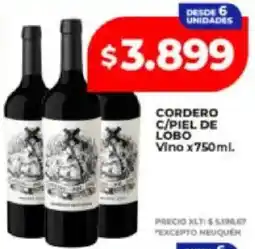 Supermayorista Vital Cordero c/piel de lobo vino oferta