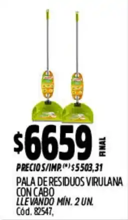 Supermercados Yaguar Pala de residuos virulana con cabo oferta