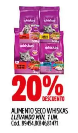 Supermercados Yaguar Whiskas alimento seco oferta
