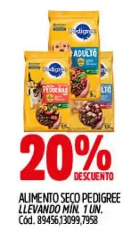 Supermercados Yaguar Pedigree alimento seco oferta