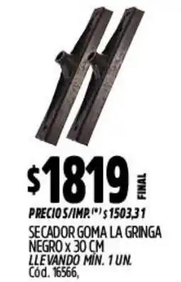 Supermercados Yaguar Secador goma la gringa oferta