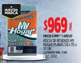 Supermercados Yaguar My Hogar bolsas para residuos oferta