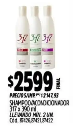 Supermercados Yaguar 317 shampoo/condicionador oferta