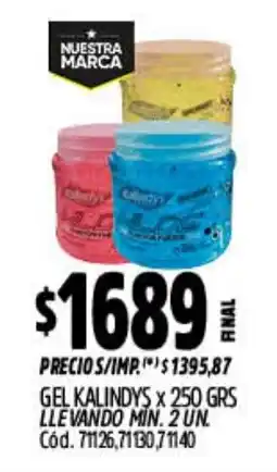 Supermercados Yaguar Kalindys gel oferta