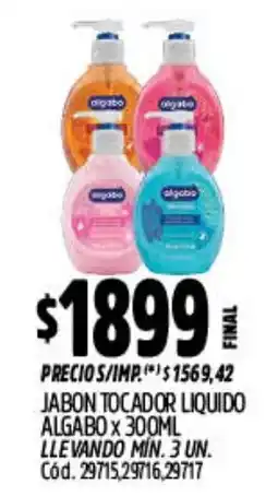 Supermercados Yaguar Algabo jabon toador liquido oferta