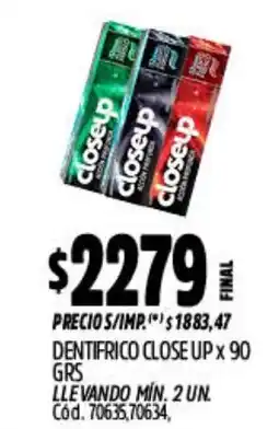 Supermercados Yaguar Closeup dentífrico oferta