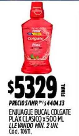 Supermercados Yaguar Colgate enjuague bucal plax clasico oferta
