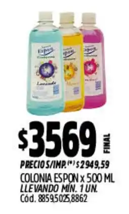 Supermercados Yaguar Espon colonia oferta