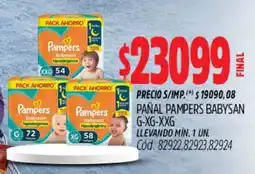 Supermercados Yaguar Pampers pañal babysan oferta