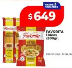 Supermayorista Vital Favorita fideos oferta