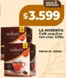 Supermayorista Vital La morenita café saquitos oferta