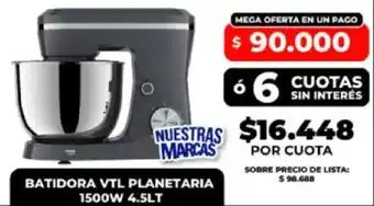 Nuestras marcas batidora vtl planetaria