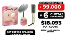 Supermayorista Vital Havit set espejo speaker + cerillo oferta