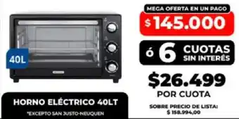 Supermayorista Vital Horno eléctrico oferta