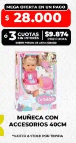 Supermayorista Vital Le bébé muñeca con accesorios oferta