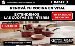 Supermayorista Vital Vital batería de cocina turim x5 piezas oferta