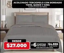 Supermayorista Vital Acolchado terciopelo con bordado oferta
