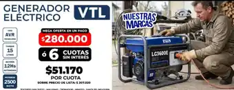 Supermayorista Vital Vtl generador eléctrico oferta