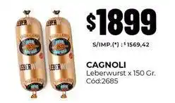 Diarco Cagnoli - leberwurst x 150 gr. cód:2685 oferta