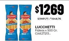Diarco Lucchetti - fideos x 500 gr. cód:27213 oferta