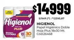 Diarco Higienol - papel higi00nico doble hoja plus 18x30 mt. c0d:26468 oferta
