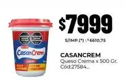 Diarco Casancrem - queso crema x 500 gr oferta