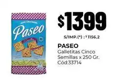Diarco Paseo - galletitas cinco semillas x 250 gr. cód:33714 oferta