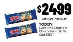 Diarco Toddy - galletitas chips de chocolate x 126 gr. cód:33571 oferta