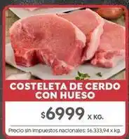 Jumbo Costeleta de cerdo con hueso oferta