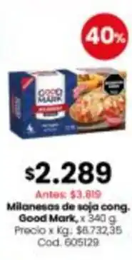Coto Good mark - milanesas de soja cong oferta