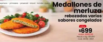 Coto Medallones de merluza rebozados varios sabores congelados oferta