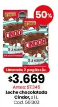 Coto Cindor - leche chocolatada c uevo ndor, x 1l oferta