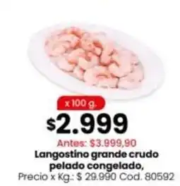 Coto Langostino grande crudo pelado congelado oferta
