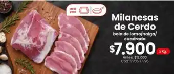 Coto Ideal - milanesas de cerdo oferta