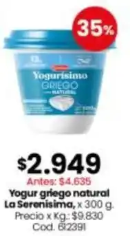 Coto Yogurísimo - yogur griego natural oferta