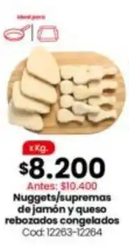 Coto Nuggets/supremas de jamón y queso rebozados congelados cod: 12263-12264 oferta