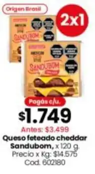 Coto Origen - queso fetado cheddar oferta