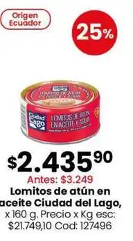 Coto Ciudad del lago - lomitos de atún en aceite oferta