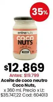 Coto Aceite de coco neutro oferta