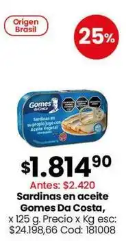 Coto Gomes da costa sardinas en aceite oferta