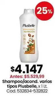 Coto Plusbelle - shampoo/acond. varios tipos oferta
