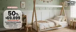 Coto Origen - cama infantil cabaña blanco y roble oferta